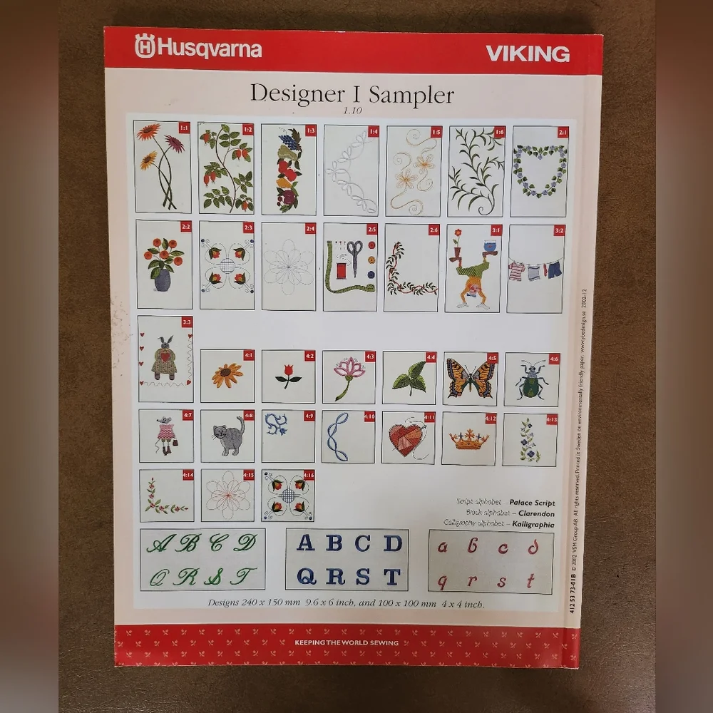 Husqvarna Viking Designer I Sempler Embroidery 100 1.10